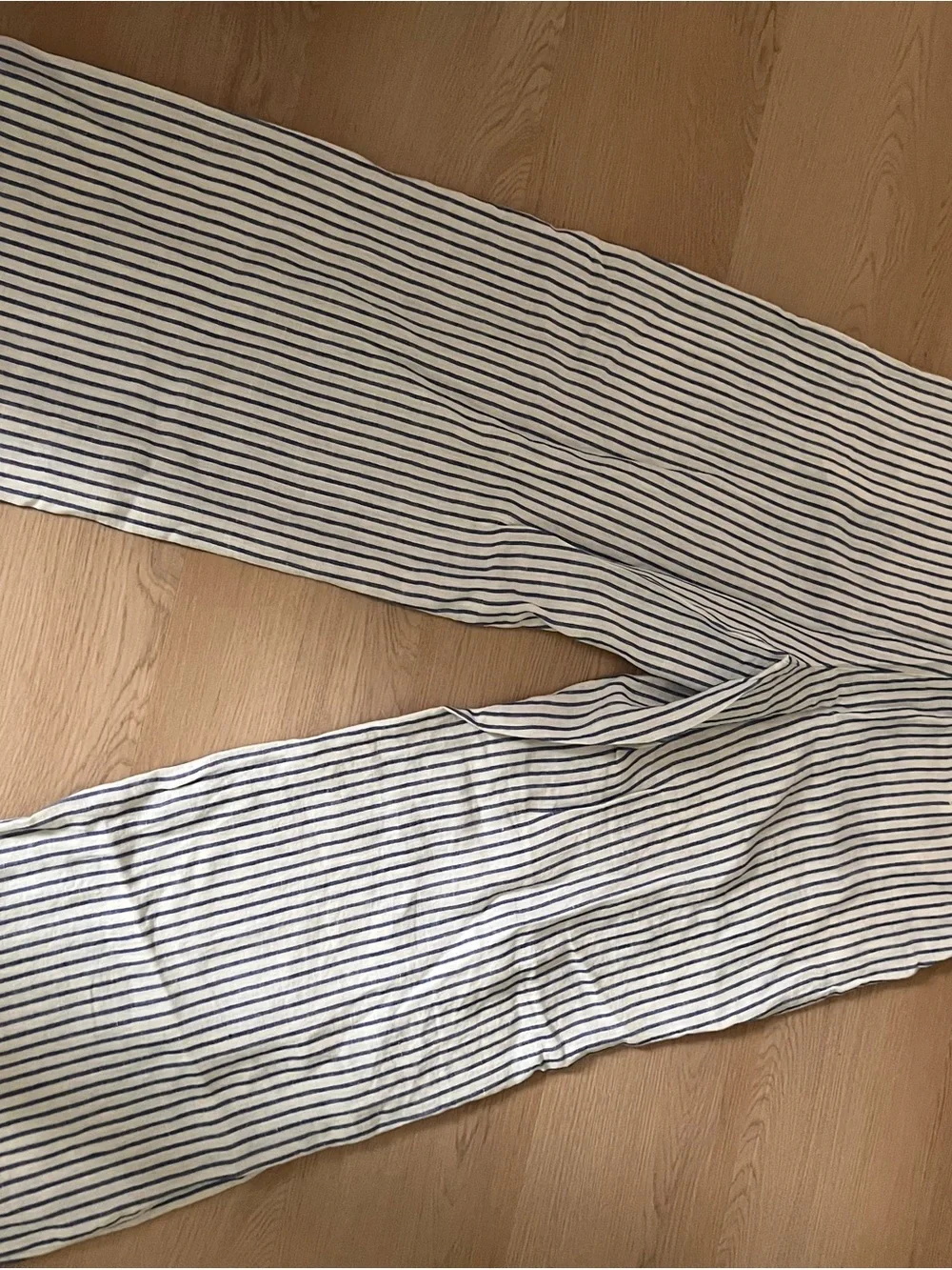 Madewell Blue and White Striped Wide-Leg Pants - Picture 4 of 8